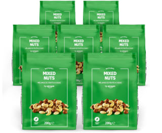 Pack 7 x 200grs de Mezcla de Frutos Secos by Amazon por 11.06€