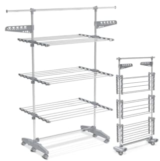 VOUNOT® Séchoir à Linge Pliable avec roulettes Grande Capacité à 40,99€