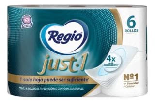 Papel Higiénico Regio Just-1 6 Rollos por $70 | Ahorro Mercado Libre