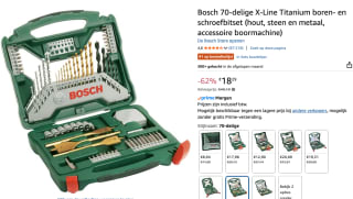 Bosch X-Line borenset - 70-delig voor €18,29 bij Amazon