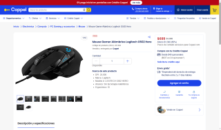 Mouse Logitech G502 Hero por $699 | Coppel