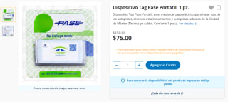 Dispositivo Tag Pase Portátil por $75 | Farmacias Guadalajara