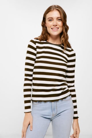 Camiseta con Detalles Ondulados para Mujer Springfield por 5.99€