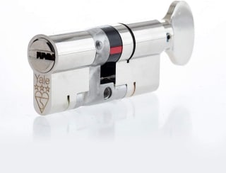 Yale Anti-Snap 3 Star Euro Thumbturn Cylinder, High Security, Nickel Finish, 40:40 (8