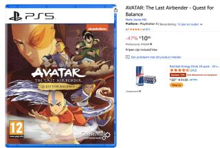 Avatar The Last Airbender: Quest for Balance - PS5 voor €10 bij Amazon