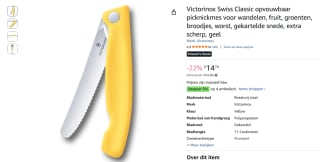 Victorinox Swiss Classic opvouwbaar picknickmes voor €14,74 bij Amazon