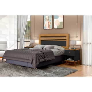 Respaldo 2 Plazas + 2 Veladores Casanova Caroline Natural por solo $69.990 en ABC