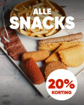 20% korting op alle snacks bij Kwalitaria