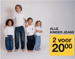 Kinderjeans 2 voor €20 bij Zeeman