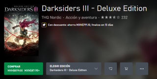 Darksiders III - Deluxe Edition por $88 | Oferta Xbox Store