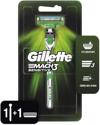 Máquina de Afeitado Gillette Mach3 Sensitive por $79 | Oferta Amazon