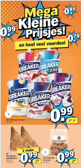 Mega kleine prijsjes: €0,79–€1,99 bij Albert Heijn