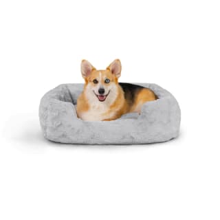 Cama Rectangular para Perros Mediana Gris Ortopédica Lavable por 11.99€