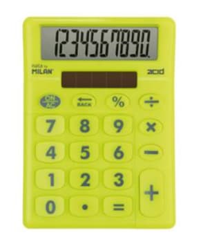 MILAN calculadora 10 dígitos Acid Amarillo por 5.74€