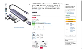 UGREEN USB C Hub 5 en 1 por $260 | Oferta Amazon