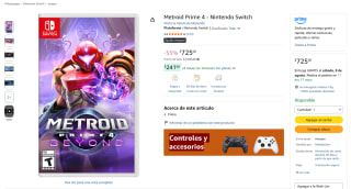 Metroid Prime 4 para Nintendo Switch por $725 en Amazon