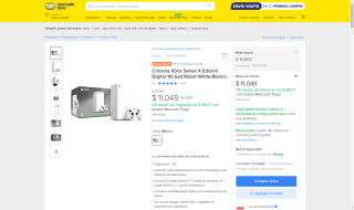 Xbox Series X 1TB por $7,384 | Mercado Libre (Banamex)