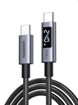 UGREEN 240W USB-C to USB-C Cable with Digital Display for £9.47 on Amazon UK