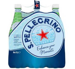 San Pellegrino Agua con Gas, 6 x 1L por 4.59€