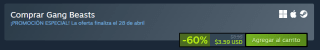 Gang Beasts por $91 | Oferta Steam