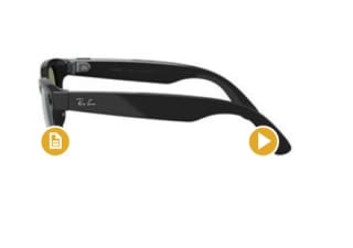 Lunettes IA connectées Meta Ray-Ban Wayfarer (Gen 2) Noir brillant à 419€