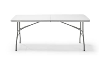 Mesa plegable portátil multifuncional 180x70x74cm blanco por 26,05€