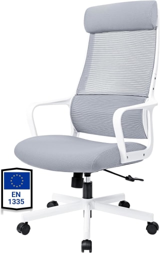 MELOKEA Silla Oficina Ergonómica con Reposacabeza Ajustable Soporte Lumbar por 99,99€