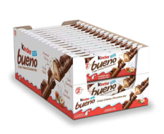 30 Kinder Bueno Chocolate con leche y crema de avellanas por 17.96€