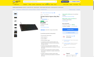 Teclado HyperX Alloy Rise 75 por $949 | Mercado Libre