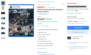 Demon's Souls Remake por $667 | Mercado Libre