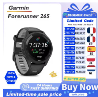 Garmin Forerunner 265 voor €211,50 bij AliExpress