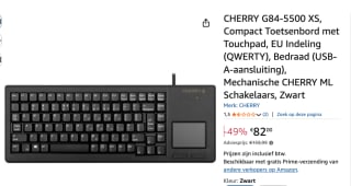 Cherry XS Touchpad Keyboard USB, Qwerty voor €82 bij Amazon