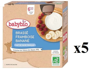 5 Paquetes de 4x85g de Pure para Peques Babybio Calabaza plátano y frambuesa a 9.95€