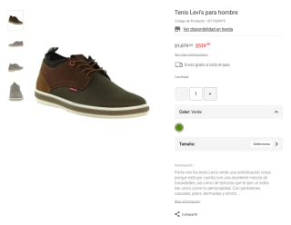 Tenis Levi's Hombre por $540 | Liverpool