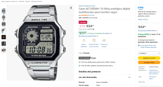 Reloj Casio AE1200WH-1A Analógico-Digital por $634 en Amazon