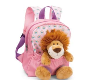 Mochila León Rosa 25Cm por 5€