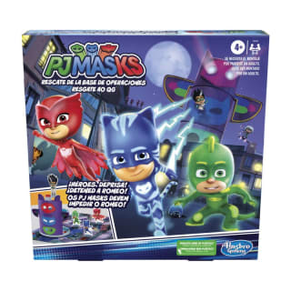 Hasbro Gaming PJ Masks Juego de mesa infantil con torre 3D, personajes y sin lectura