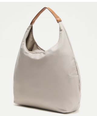 Bolso de hombro grande de nylon - Tintoretto - Visón claro por 19.99€