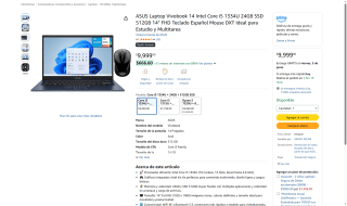 ASUS Vivobook 14 i5 24GB 512GB por $9,999 | Oferta Amazon