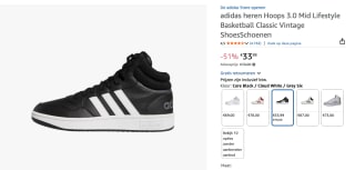 adidas Hoops 3.0 Mid Classic Vintage Shoes voor €33,99 bij Amazon