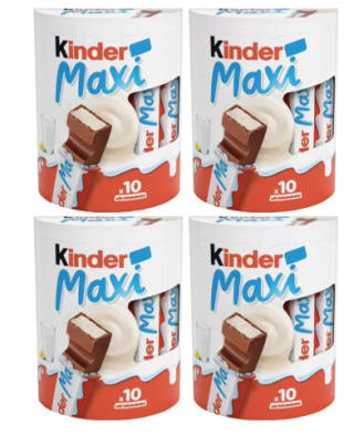 Barritas de Chocolate Blanco Kinder Maxi 40 unidades por 16.23€
