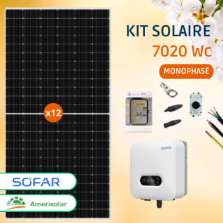 Kit Solaire Autoconsommation 7020 Wc Amerisolar Sofar à 1749€