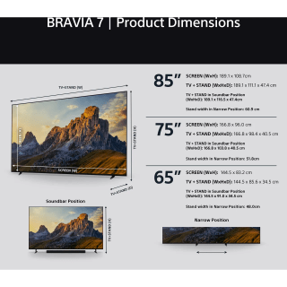 Sony BRAVIA 7 K65XR70U XR70 65" 4K Ultra HD MiniLED QLED Smart Android TV [2024] - 5