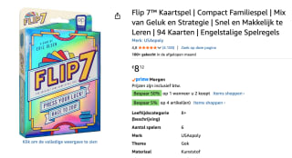 999 Games Flip 7 voor €8,12 bij Amazon