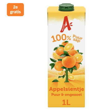 1+1 gratis op Appelsientje Sinaasappelsap bij de AH