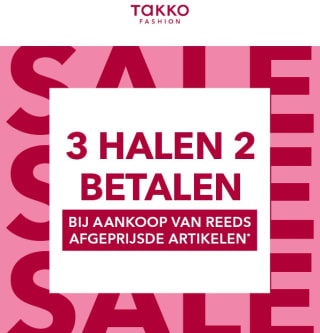 3 voor 2 op sale-artikelen bij Takko Fashion
