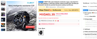 Smartwatch CUBOT C29 1,52" por $230 | Oferta AliExpress