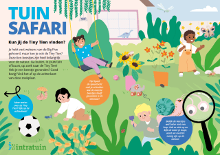 Gratis speurvel voor tuinsafari voor kinderen bij de servicebalie van Intratuin