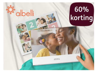 60% korting op een Albelli fotoboek waardebon voor 1 INg punt