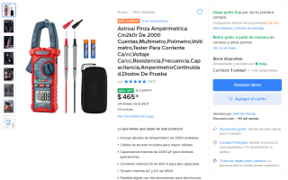 Multímetro AstroAI 4000 por $465 | Mercado Libre (Oferta)